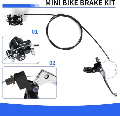 Mini Bike Brake Lever Kit Accessories & Mini Bike Brake Caliper Fits for Coleman CT100U CC100X Baja DB30 Motovox MBX10 MBX11 MMB80 MMB105 79cc 97cc 100cc Powersports Parts in Saudi Arabia