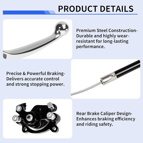 Mini Bike Brake Lever Kit Accessories & Mini Bike Brake Caliper Fits for Coleman CT100U CC100X Baja DB30 Motovox MBX10 MBX11 MMB80 MMB105 79cc 97cc 100cc Powersports Parts in Saudi Arabia