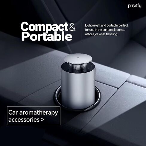 Smart Car Aroma Diffuser ‐ USB Rechargeable, 3 Intensity Modes, Long-Lasting Aroma, Travel Friendly in Saudi Arabia