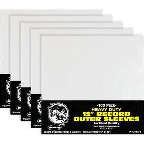 (500) 12" Record Outer Sleeves - INDUSTRY STANDARD 3mil Thick Polyethylene - 12 3/4" x 12 1/2" in Kuwait