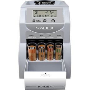 Nadex S180 Digital Coin Sorter and Counter – Displays Total and Denomination Values, Silver in Saudi Arabia