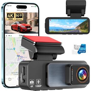 كاميرا تابلوه للسيارة برؤية ليلية فائقة امامية وخلفية مع بطاقة SD 32G FHD 1080P DVR مع مقياس تسارع، نطاق واسع، شاشة وقوف السيارات، تسجيل متواصل، كشف الحركة 【2023】 in Kuwait