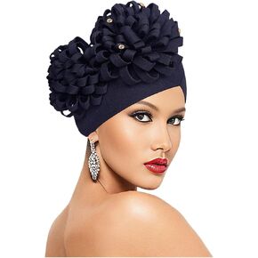 Ladies' Floral Headscarf Hat, Fashionable Nail Drill Space Cotton Toe Cap in Saudi Arabia