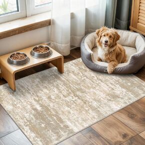Runners for Hallways Ultra Non-Slip 2x10 Long Runner Rugs Washable Abstract Tear and Stain Resistance No Pile Lightweight Modern Rug Runners for Entryway, Kitchen, Walkway, Entrance, Brown in Saudi Arabia