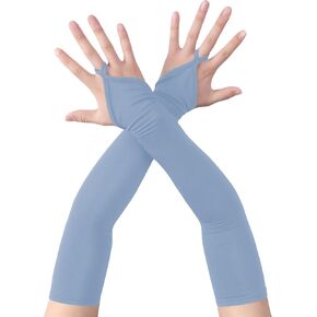 Islis Stretchy Spandex Fingerless Gloves - Elegant Elbow-Length Vintage Gloves for Gatsby, Opera, Prom, Pageants, Halloween in Saudi Arabia
