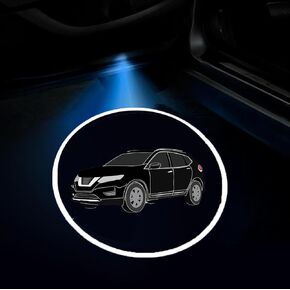 2PCS fit for Rogue LED Car Door Projector Courtesy Lights Ghost Shadow Welcome Lamp in Saudi Arabia