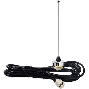 هوائي HYS 70 سم UHF 1/4 موجة NMO 400-470 ميجا هرتز مع فتحة دعامة L من الفولاذ المقاوم للصدأ و13 بوصة/حوالي 4 متر RG-58 كابل محوري لموتورولا كينوود Icom Vertex UHF جهاز إرسال واستقبال FM المحمول in Kuwait