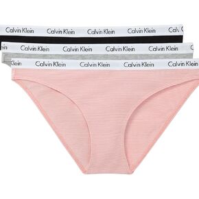 سراويل بيكيني مطاطية من القطن بشعار Carousel من Calvin Klein، عبوة من 3 قطع in Saudi Arabia