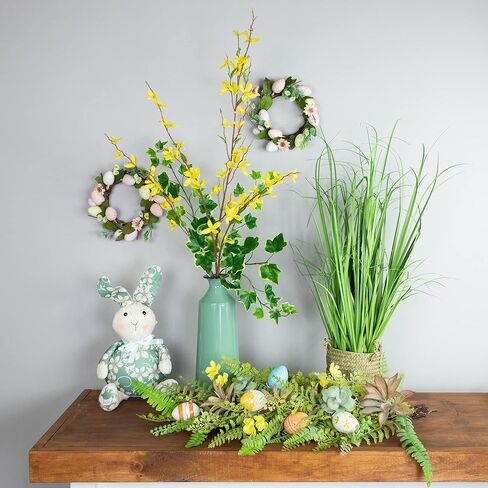 Northlight Fern and Succulents Artificial Spring Teardrop Swag - 28" in Saudi Arabia