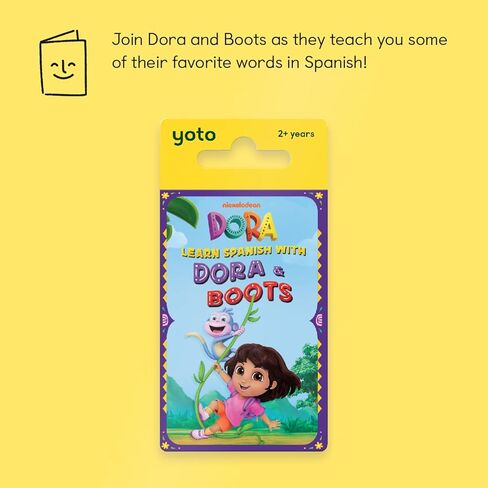 Yoto Learn Spanish with Dora and Boots - بطاقة صوت للأطفال للاستخدام مع المشغل ومشغل صوت صغير الكل في 1، استماع تعليمي وخالي من الشاشة مع وقت اللعب الممتع ووقت النوم وقصص السفر، للأعمار من 2 إلى 5 سنوات in Saudi Arabia