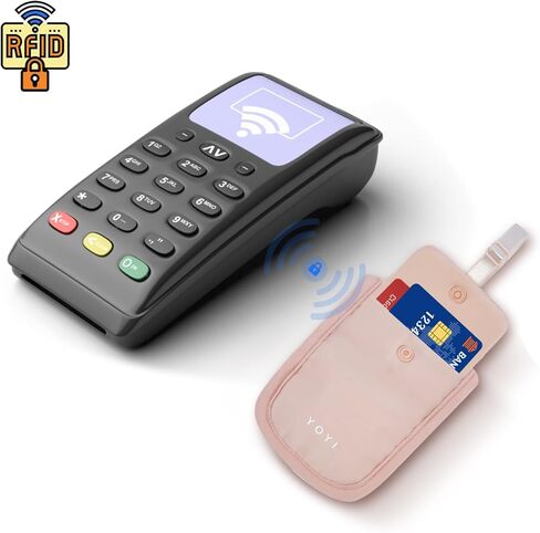 YOYI YOYI RFID محفظة حمالة الصدر المغطاة، حقيبة سفر مخفية، جيب مخبأ سري - بطاقات الائتمان والأموال والأشياء الثمينة مع حزام مرن قابل للتعديل مناسب لجميع مقاسات حمالة الصدر in Kuwait