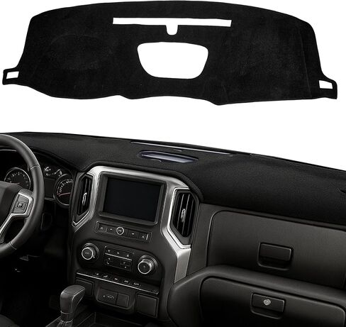 Dash Cover Fit for 2007-2014 Chevy Chevrolet Tahoe Suburban GMC Yukon/ 2007-2013 Chevy Avalanche Silverado 1500 2500 3500 LTZ, Dash Mat Sun Shade Pad Dashboard Protector Custom Fit (Black) in Saudi Arabia