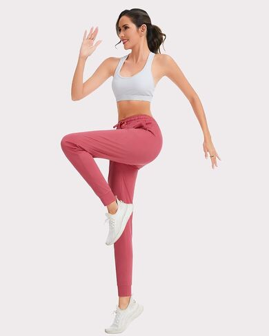 Rolimaka 4 Pack Women’s Jogger with Pockets Lightweight Sweatpants Quick Dry Yoga Lounge Pants for Travel Workout Gym Running in Saudi Arabia