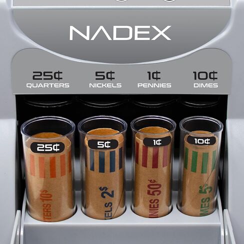 Nadex S180 Digital Coin Sorter and Counter – Displays Total and Denomination Values, Silver in Saudi Arabia
