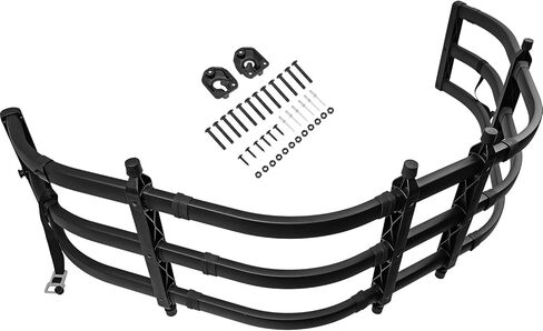 Stowable Tailgate Bed Extender Brackets Kit for Trucks, Compatible with 2009-2018 Dodge Ram 1500, 2500, 3500, Black, Steel, Bolt-On, Rear, Vehicle Specific Fit in Saudi Arabia