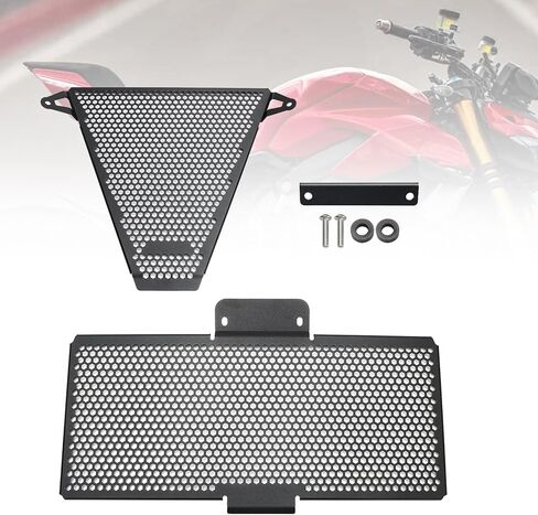 Areyourshop Radiator Guard Protector Radiator Cover Black fit for DUCATI Streetfighter V2 2022-2023 in Saudi Arabia