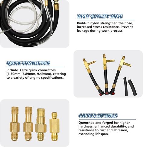 Pro Fuel Injection Pressure Tester Kit Fuel Pressure Gauge Fuel Pressure Test Kit 0-140 PSI with 9.49,7.89,6.30 Fuel Line Fittings in Saudi Arabia