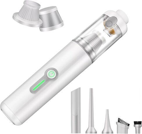 MARTISAN Cordless Car Vacuum, 4-in-1 Portable Vacuum, 20,000Pa Suction Power, 3 Sunction Modes, HEPA Filter, Vacuuming, Blowing, Inflating, Pumping, Quick Charging for Home, Office, Camping, White in Saudi Arabia