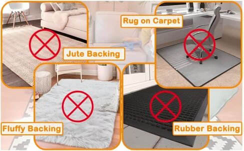 8 Pack Designed for Hardwood Floors and Tiles, Double-Sided and Reusable Rug Carpet Tape with Non-Slip Rug Pads Prevent Sliding, Curling, and Bunching in Saudi Arabia