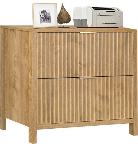 خزانة ملفات ZYBT، خزائن الملفات الجانبية الحديثة للمزرعة، خزانة تخزين خشبية ريفية مع درجين وشريط تعليق للمستندات ذات الحجم A4/Letter/القانوني، خزانة تخزين مكتبية للمكتب المنزلي in Kuwait