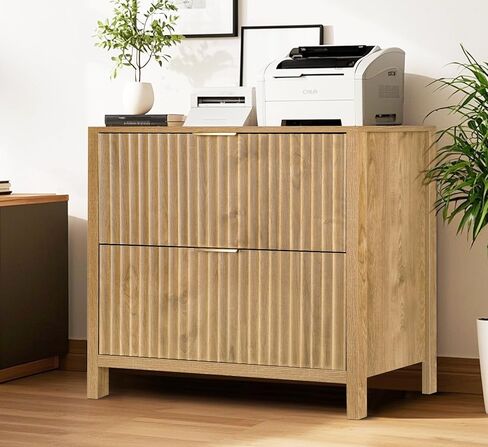 خزانة ملفات ZYBT، خزائن الملفات الجانبية الحديثة للمزرعة، خزانة تخزين خشبية ريفية مع درجين وشريط تعليق للمستندات ذات الحجم A4/Letter/القانوني، خزانة تخزين مكتبية للمكتب المنزلي in Kuwait