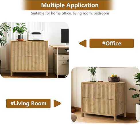 خزانة ملفات ZYBT، خزائن الملفات الجانبية الحديثة للمزرعة، خزانة تخزين خشبية ريفية مع درجين وشريط تعليق للمستندات ذات الحجم A4/Letter/القانوني، خزانة تخزين مكتبية للمكتب المنزلي in Kuwait