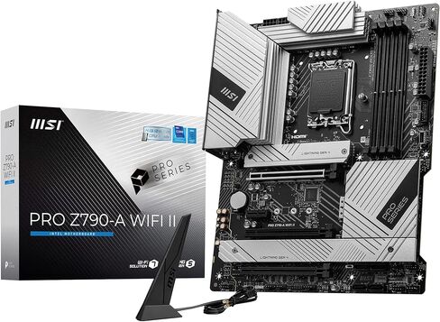 MSI PRO Z790-A MAX WiFi ProSeries Motherboard (Supports 12th/13th/14th Gen Intel Processors, LGA 1700, DDR5, PCIe 5.0, M.2, 2.5Gbps LAN, USB 3.2 Gen2, Wi-Fi 7, ATX) in Saudi Arabia