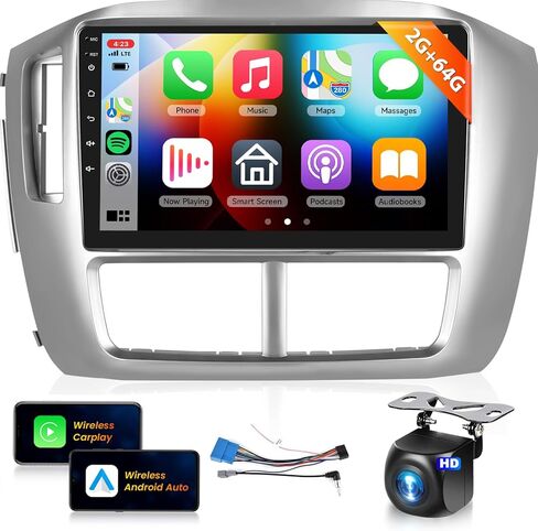 2G + 64G لسيارة Honda Pilot 2006 2007 2008 اللاسلكية Apple CarPlay Car Stereo Android Auto، podofo 9 بوصة شاشة تعمل باللمس Android مستقبلات صوت راديو السيارة بلوتوث مع نظام تحديد المواقع والملاحة HiFi WiFi وكاميرا احتياطية in Saudi Arabia