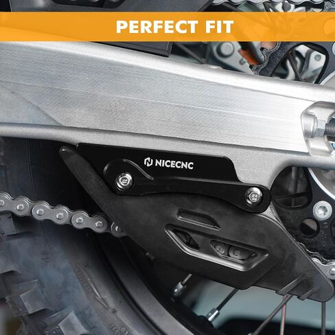 NICECNC واقي خلفي للدراجة الترابية السوداء متوافق مع KTM 125-450 XC SX XCF SXF 2023-24 150-500 EXC EXCF XCW XCF-W XW-F 2024، متوافق مع Husqvarna 125-450 FC FX TX TC 2023-24، انظر الإعداد in Kuwait