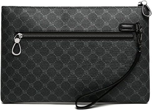 Men's Business Portfolio Large Capacity Leather-Texture PU Document Holder Organizer with Handle for Office Commute Travel in Saudi Arabia