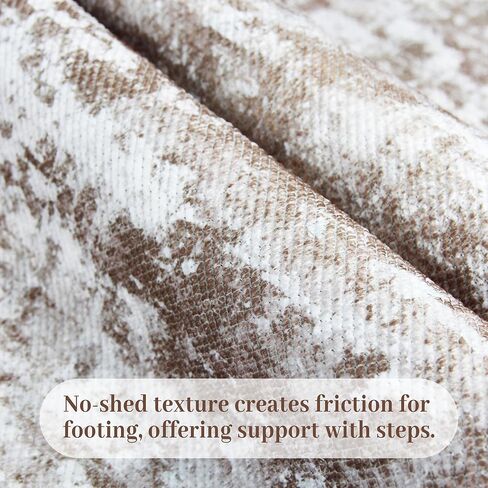 Runners for Hallways Ultra Non-Slip 2x10 Long Runner Rugs Washable Abstract Tear and Stain Resistance No Pile Lightweight Modern Rug Runners for Entryway, Kitchen, Walkway, Entrance, Brown in Saudi Arabia