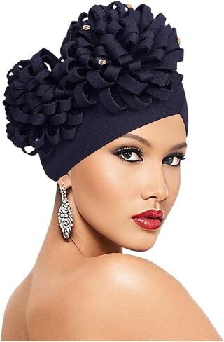 Ladies' Floral Headscarf Hat, Fashionable Nail Drill Space Cotton Toe Cap in Saudi Arabia