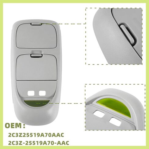 Overhead Console for Ford Super Duty F250 F350 F450 F550 2002 2003 2004 Gray Interior Roof Console Panel Replaces 2C3Z25519A70AAC 2C3Z-25519A70-AAC in Saudi Arabia