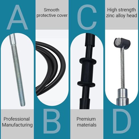 43460-HP5-601 كابل فرامل اليد الخلفية لهوندا TRX250X TRX250EX Rancher 420 Sportrax 250 | استبدال 43455-HN6-A30 | 1 حزمة استبدال كابل الفرامل in Kuwait