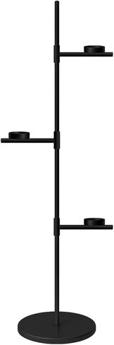 Smtyle Floor Candelabra Tall Tea Light Candle Holder Modern Black Metal Stand for Home Decor, Meditation, and Events in Saudi Arabia