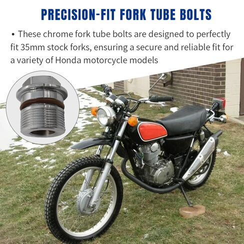 2 قطعة كروم 35 مللي متر شوكة أنبوب البراغي يناسب CB450 CB500T CB550 CB750 CR250 MT250 XL250 XL350c OEM #90123-300-000 in Kuwait