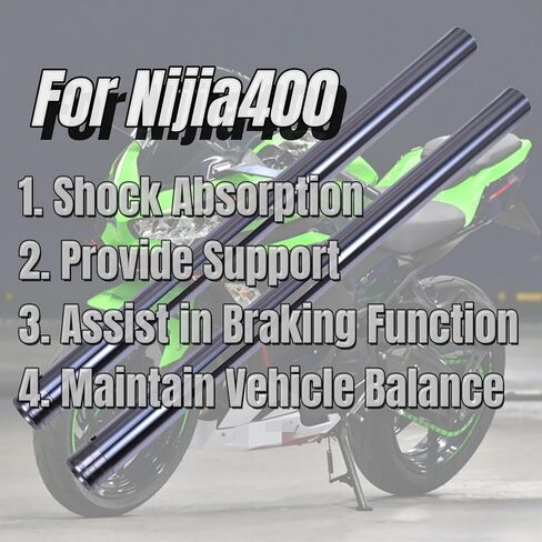 2x Front Brake Suspension Fork Inner Tubes Pipes Compatible with Kawasaki Ninja400 2018-2022 fits 44013-0324 Inside Diameter 41mm in Saudi Arabia