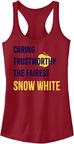 Disney Girls Disney Princess List Snow White Slim Fit, Scoop Hem Racerback Tank in Saudi Arabia