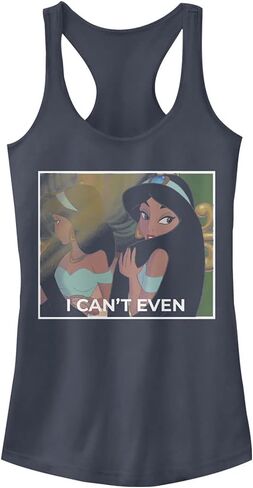 Disney Aladdin Sassy Jasmine I Can't Even Juniors Racerback Tank Indigo in Saudi Arabia