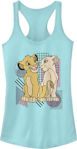 Fifth Sun Girls' Disney Lion King Nostalgia Slim Fit, Scoop Hem Racerback Tank in Saudi Arabia