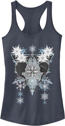 Frozen Snowflake Boho Juniors Racerback Tank Indigo in Saudi Arabia