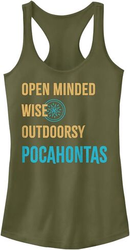 Disney Girls Disney Princess List Pocahontas Slim Fit, Scoop Hem Racerback Tank in Saudi Arabia