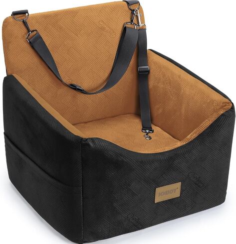 JOEJOY Dog Car Seat for Small/Medium Dogs, Memory Foam Dog Booster Seat with Washable Cover, Travel Safety Pet Car Seat with Storage Pockets for Dogs up to 35 lbs in Saudi Arabia