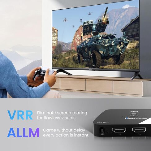 8K @ 60 هرتز HDMI 2.1 محول 3 في 1، NEWCARE 4K @ 120 هرتز HDMI Switcher 3 منافذ، 8K HDMI Auto Switch 3X1 محدد مع جهاز تحكم عن بعد بالأشعة تحت الحمراء لأجهزة Xbox، PS5، PS4، UHD TV، يدعم 48 جيجابت في الثانية، HDCP 2.3، HDR 10+، 1080P @240 هرتز in Kuwait