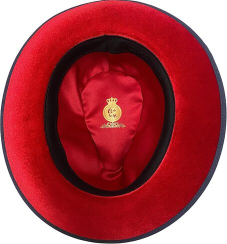 شركة Epoch hats Company قبعة فيدورا مصنوعة من الصوف المخملي بنسبة 100% باللون الأحمر ومبطنة بالساتان in Kuwait