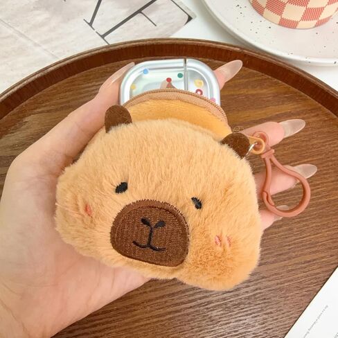 1PCS Capybara Keychain Plush Coin Purses Cute Mini Bag Headphone Pouch Cartoon Wallet Backpack Unisex Accessory (Style4) in Saudi Arabia