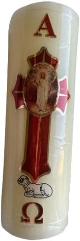 6" L x 2" W Cirio Pascual 1/4K Paschal Candle #18484 Semana Santa in Saudi Arabia