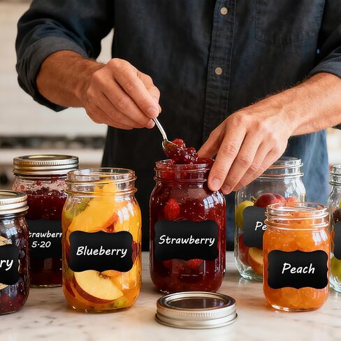 180pcs Chalkboard Labels，Erasable Reusable Blackboard Stickers with 1 Chalk Marker for Mason Jars, Craft Rooms, Weddings, Storage, Pantry Containers and Storage Bin Organize Your Home & Kitchen in Saudi Arabia