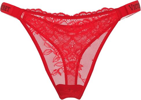 Victoria's Secret Women's Lace Thong Underwear, Women's Panties, Very Sexy Collection, Black (S) in Saudi Arabia
