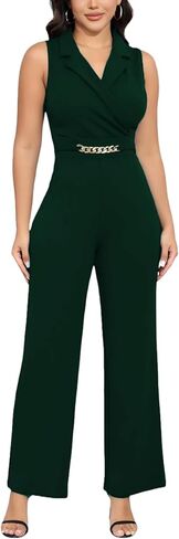 DeftSharp Women's Sexy Cocktail Party Clubwear Casual Working Rompers Long Dressy Jumpsuit in Kuwait